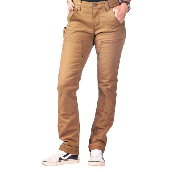 NWT Dovetail Workwear Maven X Saddle Brown Canvas Working Pants Womens Size 16 - Picture 1 of 8